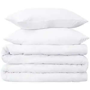 Photo of White Cotton Blend 650 Thread Count Washable Duvet Cover Set