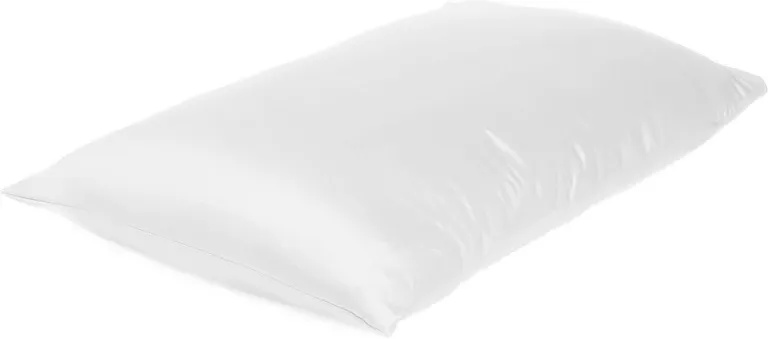 White Dreamy Set Of 2 Silky Satin King Pillowcases Photo 3