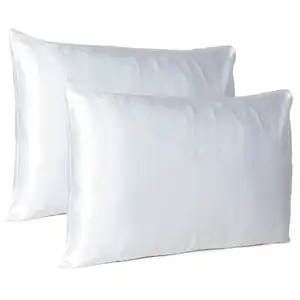 Photo of White Dreamy Set Of 2 Silky Satin Queen Pillowcases