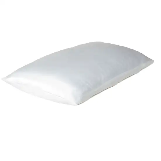 White Dreamy Set Of 2 Silky Satin Queen Pillowcases Photo 4