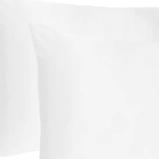 White Dreamy Set Of 2 Silky Satin Standard Pillowcases Photo 6