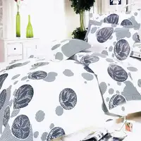 Photo of White Gray Marbles - 100% Cotton 5PC Comforter Set (Full Size)