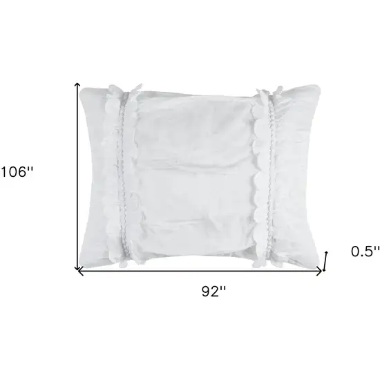 White King 100% Cotton 300 Thread Count Machine Washable Down Alternative Comforter Photo 5