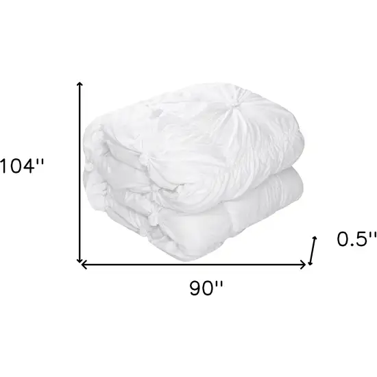 White King Polyester 180 Thread Count Washable Down Comforter Set Photo 8