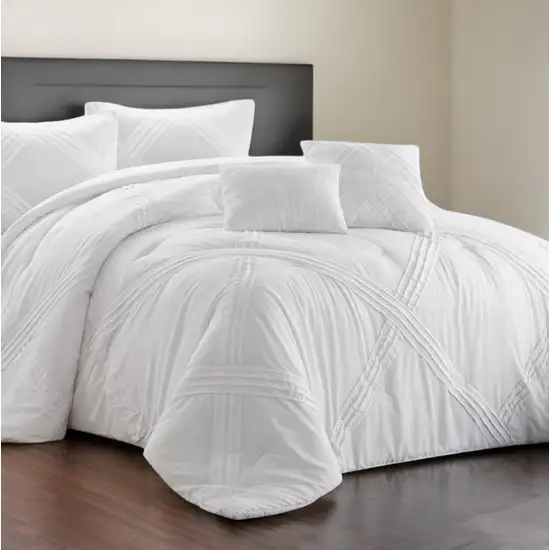 White King Polyester 140 Thread Count Washable Down Comforter Set Photo 1