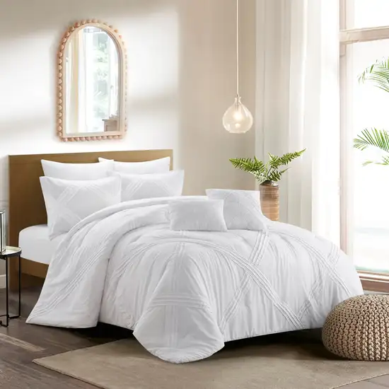 White King Polyester 140 Thread Count Washable Down Comforter Set Photo 4