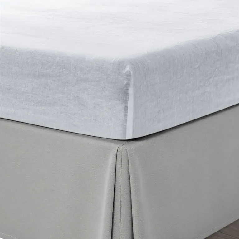 White Linen  Fitted sheet Photo 2