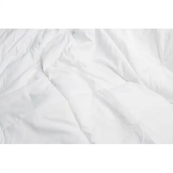 White Medium Weight Hypoallergenic Twin Down Alternative Comforter Duvet Insert Photo 4