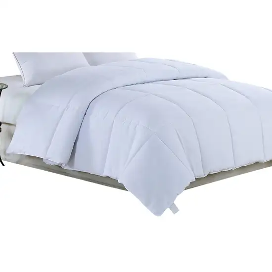 White Medium Weight Hypoallergenic Twin Down Alternative Comforter Duvet Insert Photo 1