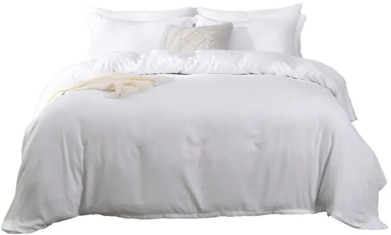 Microfiber 1400 Thread Count Machine Washable Duvet Cover Set Photo 2