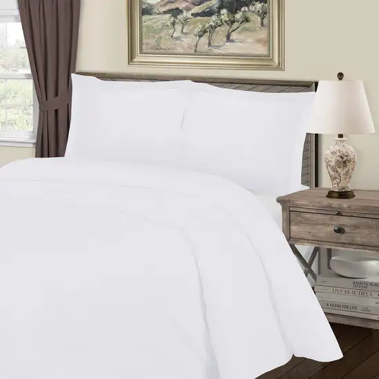 White Queen Cotton Blend 1000 Thread Count Washable Duvet Cover Set Photo 4