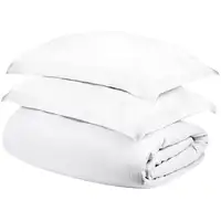Photo of White Queen Cotton Blend 400 Thread Count Washable Duvet Cover Set