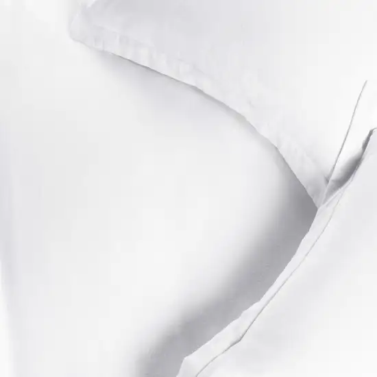 White Queen Cotton Blend Thread Count Washable Duvet Cover Set Photo 2