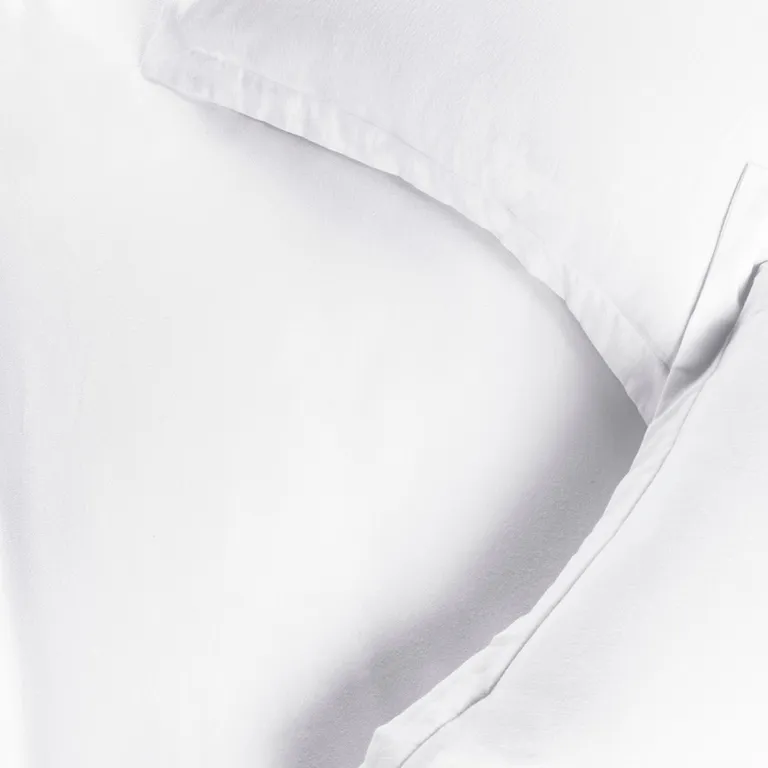 White Queen Cotton Blend Thread Count Washable Duvet Cover Set Photo 3