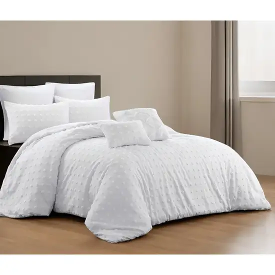 White Queen Polyester 220 Thread Count Washable Duvet Cover Set Photo 2