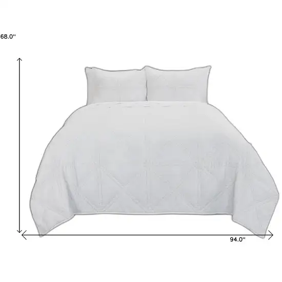 White Twin Extra Long 100% Cotton 300 Thread Count Machine Washable Down Alternative Comforter Photo 9