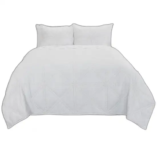 White Twin Extra Long 100% Cotton 300 Thread Count Machine Washable Down Alternative Comforter Photo 1