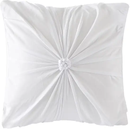 White Twin PolYester 180 Thread Count Washable Down Comforter Set Photo 3