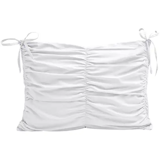 White Twin Polyester 180 Thread Count Washable Down Comforter Set Photo 4