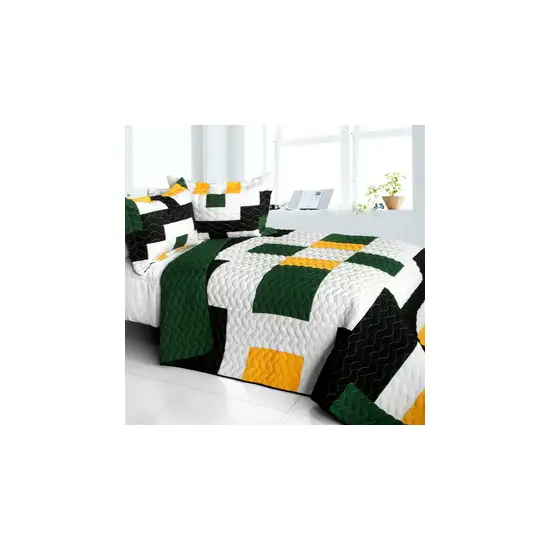 Wilderness Trip -  3PC Vermicelli - Quilted Patchwork Quilt Set (Full/Queen Size) Photo 2