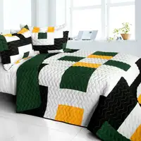 Photo of Wilderness Trip - 3PC Vermicelli - Quilted Patchwork Quilt Set (Full/Queen Size)