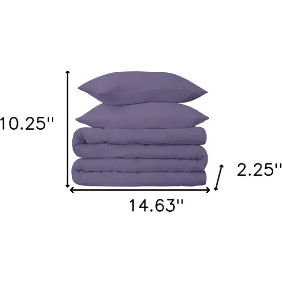 Wisteria  Cotton Blend 650 Thread Count Washable Duvet Cover Set Photo 5