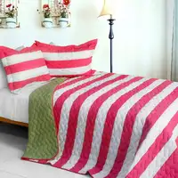 Photo of Wonderland Secret - 3PC Vermicelli-Quilted Patchwork Quilt Set (Full/Queen Size)