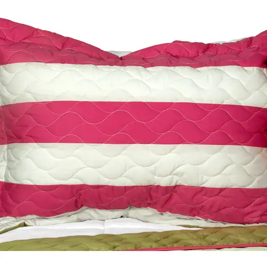 Wonderland Secret -  3PC Vermicelli-Quilted Patchwork Quilt Set (Full/Queen Size) Photo 2